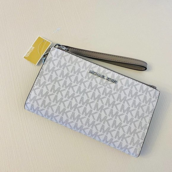 Michael Kors Double Zip Wallet With Wristlet bright white - Picture 6 of 6